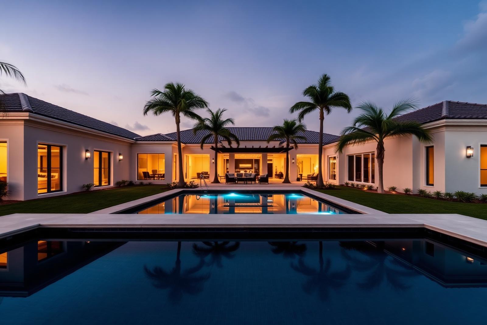 Completed custom pool and outdoor living project